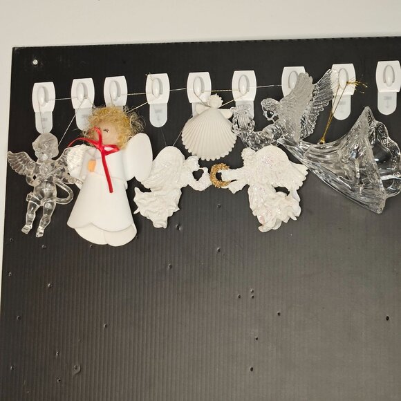 Set Of 7 Angel & Shell-Themed Christmas Ornaments Glass & Resin - Picture 1 of 8